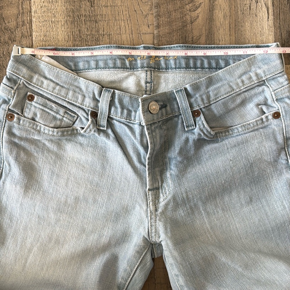 7 for All Mankind Light Blue Washed Out Jeans - Picture 2 of 4